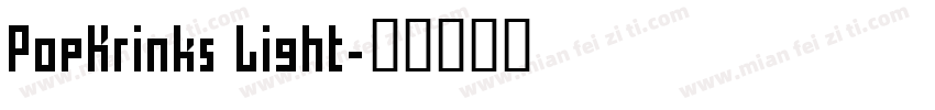 PopKrinks Light字体转换